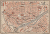 ULM antique town city stadtplan. Baden-Württemberg karte. BAEDEKER 1902 map