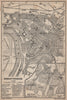 ASCHAFFENBURG antique town city stadtplan. Schönbusch. Bavaria karte 1902 map