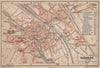 BAMBERG antique town city stadtplan. Bavaria karte. BAEDEKER 1902 old map