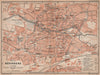 NÜRNBERG town city centre/innere stadtplan. Nuremberg. Bavaria karte 1902 map