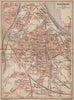 AUGSBURG antique town city stadtplan. Bavaria karte. BAEDEKER 1902 old map