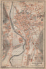 BAD KISSINGEN town city stadtplan. Lower Franconia Bavaria Deutschland 1907 map