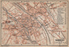 BAMBERG antique town city stadtplan. Bavaria karte. BAEDEKER 1907 old map