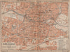 NÜRNBERG town city centre/innere stadtplan. Nuremberg. Bavaria karte 1907 map