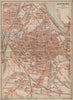 AUGSBURG antique town city stadtplan. Bavaria karte. BAEDEKER 1907 old map
