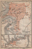 ROTHENBURG OB DER TAUBER town city stadtplan. Bavaria, Deutschland 1907 map