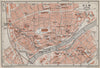 ULM antique town city stadtplan. Baden-Württemberg karte. BAEDEKER 1910 map