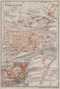 TÜBINGEN town city stadtplan. Baden-Württemberg. Tubingen karte 1910 old map