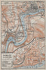 SCHAFFHAUSEN town city stadtplan & umgebung. Rheinfall. Rhine falls 1910 map