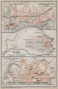 BODENSEE LAKE CONSTANCE Friedrichshafen Mainau Überlingen stadtplan 1910 map