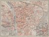 WÜRZBURG town city stadtplan & umgebung/environs. Wurzburg. Bavaria 1910 map