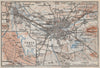 NÜREMBURG (NURNBERG) & FÜRTH town city stadtplan. Bavaria karte 1910 old map