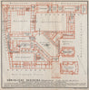 Munich / MÜNCHNER RESIDENZ. Royal palace. Königliche. Ground plan 1910 old map