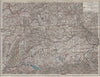 SOUTH GERMANY SÜD-DEUTSCHLAND Bavaria Bayern Baden Württemberg Franken 1914 map