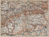 SCHWÄBISCHE ALB. Swabian Jura topo-map. Ulm Rottenburg Gmünd Kirchheim 1914