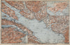 LAKE CONSTANCE inset LINDAU. Konstanz St Gallen Bregenz. Topo-map 1914 old