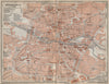 NÜRNBERG town city centre/innere stadtplan. Nuremberg. Bavaria karte 1914 map