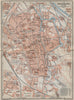 AUGSBURG antique town city stadtplan. Bavaria karte. BAEDEKER 1914 old map