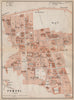 POMPEII antique town city plan piano urbanistico (1). Italy mappa 1896 old