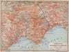 AMALFI COAST Maiori Vietri Cava de'Tirreni Salerno Costiera Amalfitana 1896 map