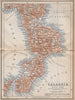 CALABRIA. CALABRIE. General map. Italy mappa. BAEDEKER 1896 old antique
