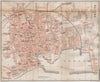 PALERMO antique town city plan piano urbanistico. Italy mappa 1896 old