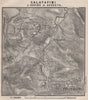 CALATAFIMI e ROVINE di SEGESTA environs. Plan. Italy mappa. SMALL 1896 old