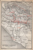 Contorni di AGRIGENTO environs. Girgenti. Italy mappa. BAEDEKER 1896 old