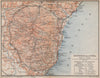 MOUNT ETNA environs/contorni. Catania Giarre Acireale. Sicily Sicilia 1896 map