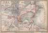 TUNIS & environs. Ariana Carthage La Goulette. Tunisia carte. BAEDEKER 1896 map