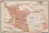 POMPEII antique town city plan piano urbanistico (2). Italy mappa 1912 old