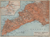Penisola SORRENTO Peninsula. Castellammare di Stabia Positano Praiano 1912 map