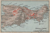 ISOLA DI CAPRI topo-map. Anacapri. Italy mappa. BAEDEKER 1912 old antique