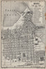 BARI antique town city plan piano urbanistico. Italy mappa. BAEDEKER 1912