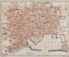 PALERMO antique town city plan piano urbanistico. Italy mappa 1912 old