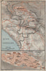 Contorni di AGRIGENTO environs. Girgenti. Italy mappa. BAEDEKER 1912 old