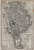 SIRACUSA (SYRACUSE) town city plan piano urbanistico. Italy mappa 1912 old