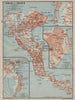 ISLAND OF CORFU & town city plan. Greece. Kerkyra. Isola di Corfù 1912 old map