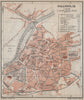 VALLADOLID antique town city ciudad plan. Spain España mapa. BAEDEKER 1913