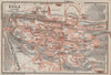 AVILA ÁVILA antique town city ciudad plan. Spain España mapa. BAEDEKER 1913