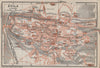 AVILA ÁVILA antique town city ciudad plan. Spain España mapa. BAEDEKER 1913