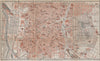 MADRID, INNER TOWN antique town city ciudad plan. Spain España mapa 1913