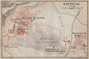 EL ESCORIAL ground plan. Spain España mapa. BAEDEKER 1913 old antique