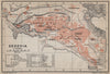 SEGOVIA antique town city ciudad plan. Spain España mapa. BAEDEKER 1913