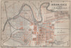 ARANJUEZ antique town city ciudad plan. Spain España mapa. BAEDEKER 1913