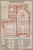 CATHEDRAL OF / CATEDRAL DE TOLEDO floor plan. Spain España mapa 1913 old