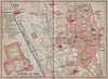 LEON LEÓN town city plan. Cathedral Catedral floor plan. Spain España 1913 map