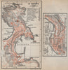 LA CORUÑA & VIGO antique town city ciudad plans. Spain España mapa 1913