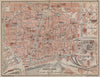 BARCELONA, INNER TOWN city ciudad plan. Spain España mapa. BAEDEKER 1913