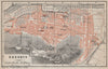 SAGUNTO antique town city ciudad plan. Spain España mapa. BAEDEKER 1913